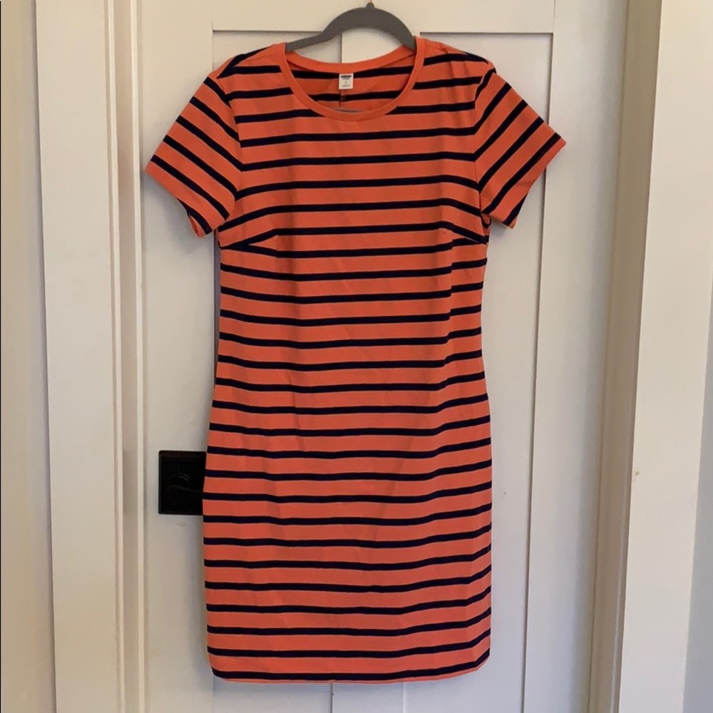 Shift dress Old Navy coral and navy size large